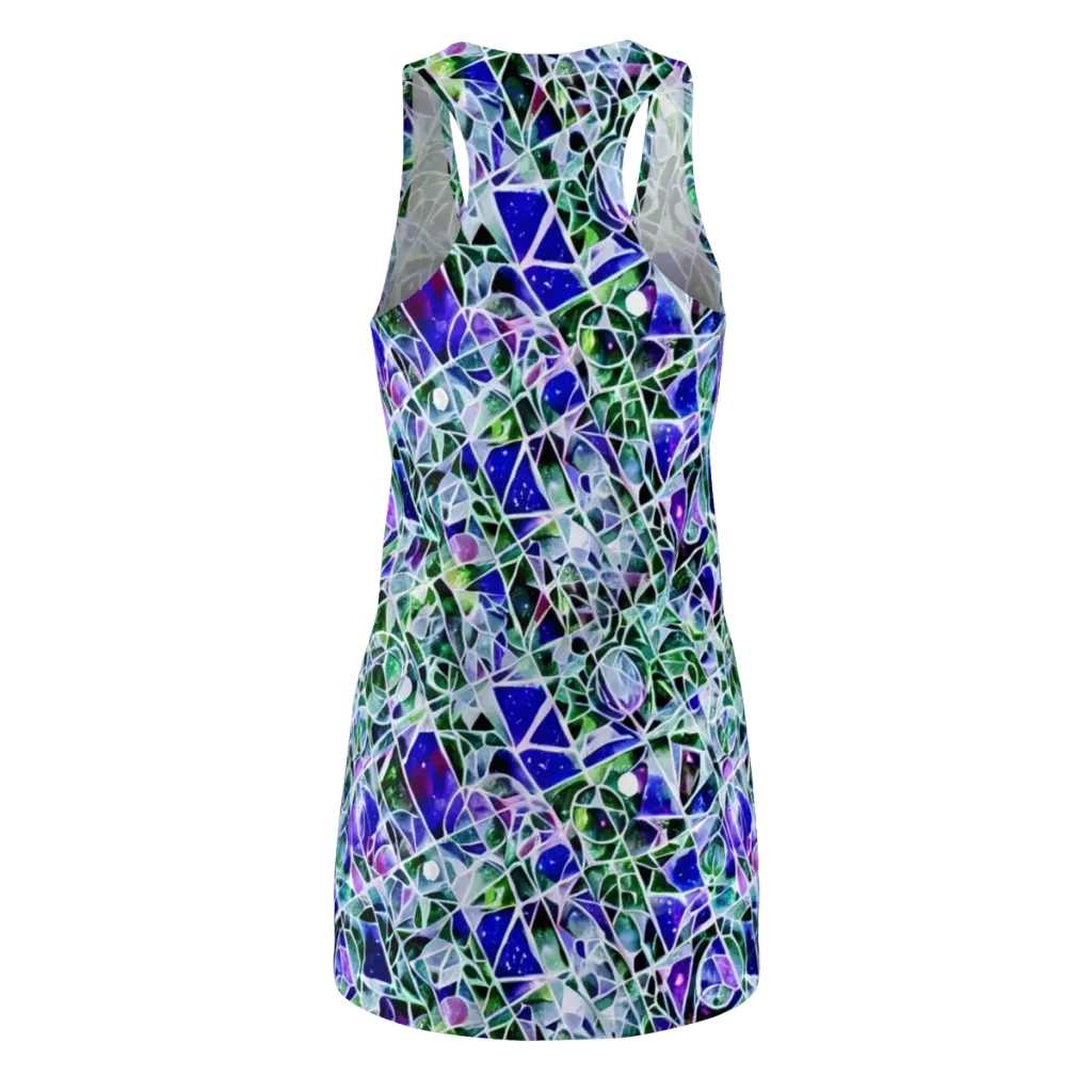 Prismatic Shatter on Racerback Dress — Back