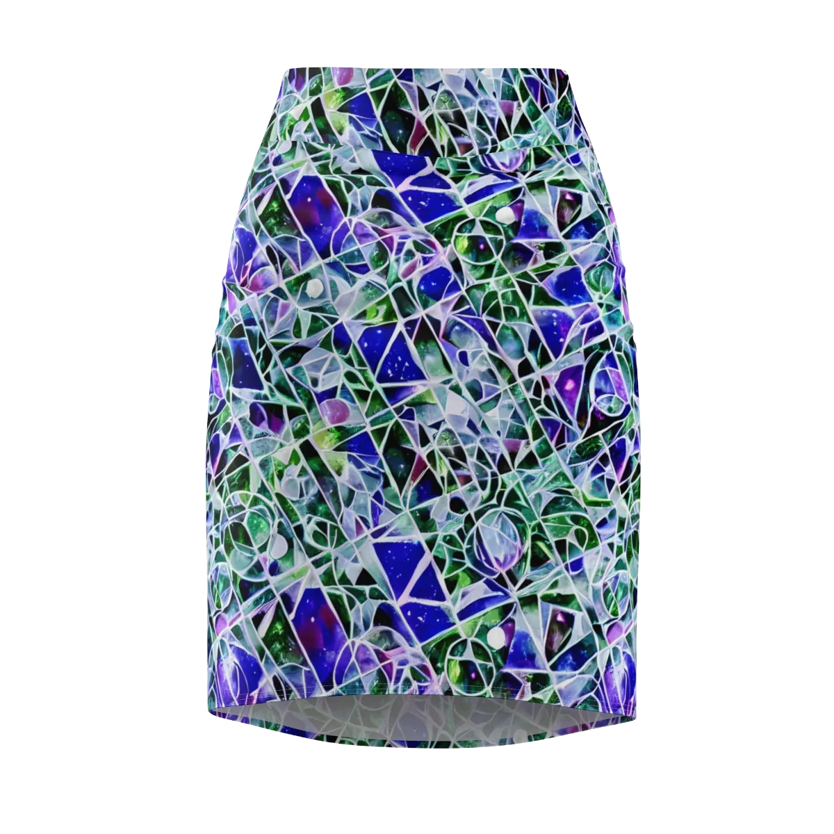 Prismatic Shatter on Pencil Skirt — Front