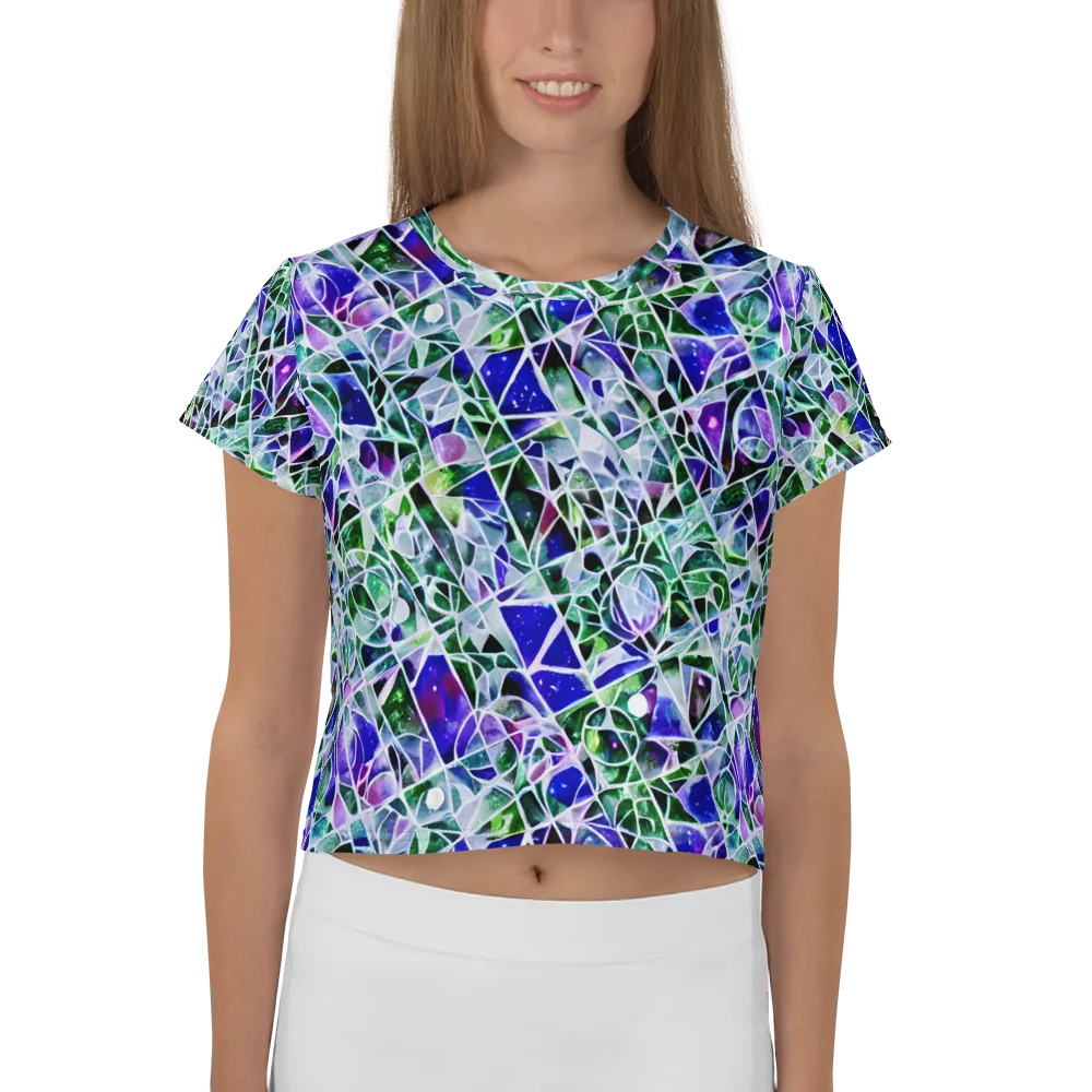 Prismatic Shatter on Crop Tee — Front