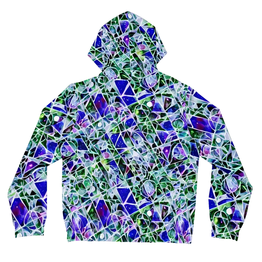Prismatic Shatter on Women's Full-Zip Hoodie — Back