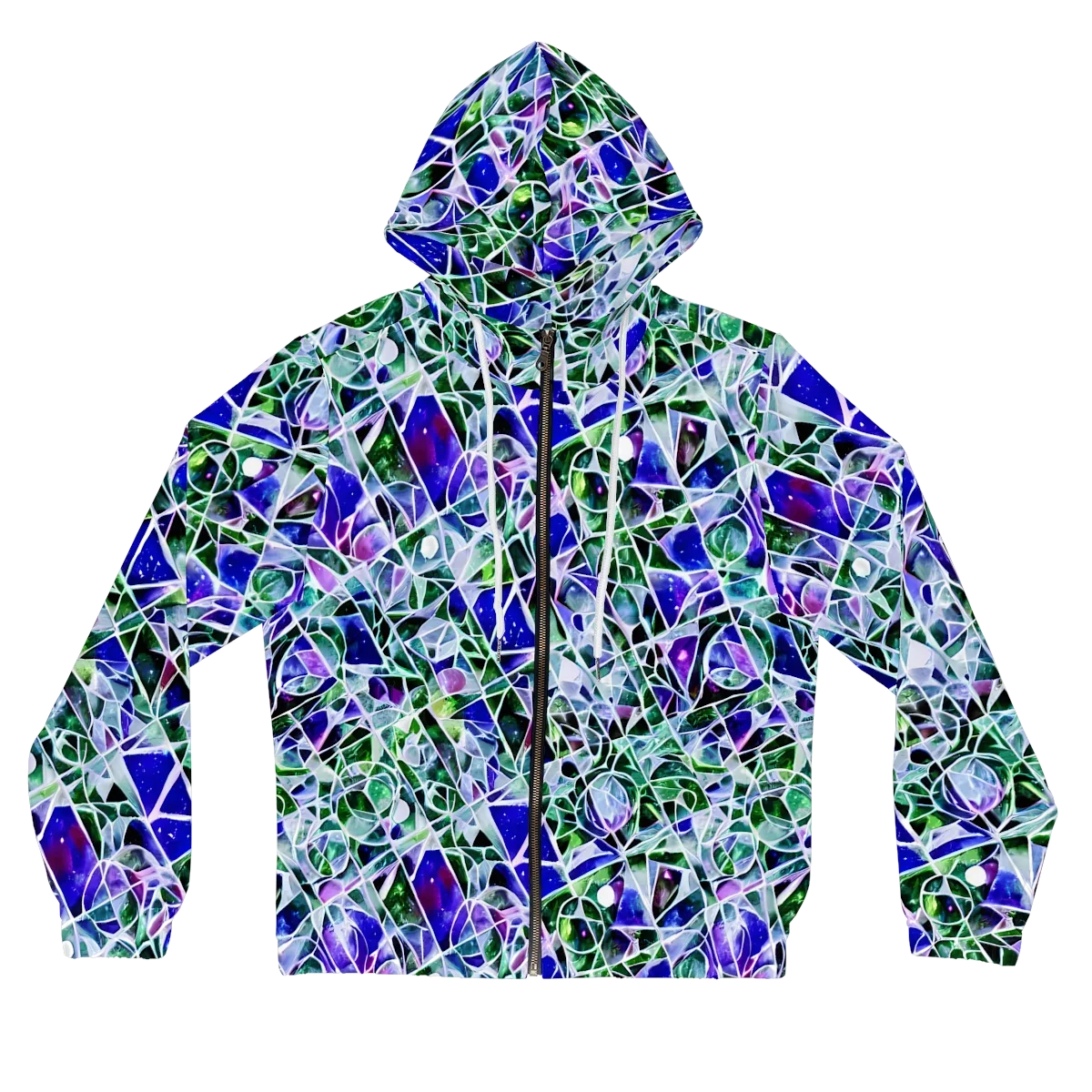 Prismatic Shatter on Women's Full-Zip Hoodie — Front
