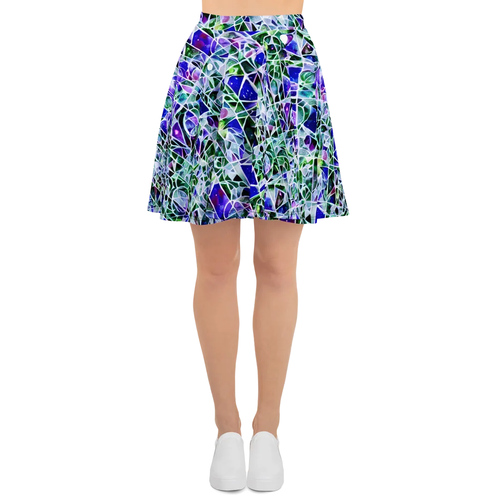 Prismatic Shatter on Skater Skirt — Front