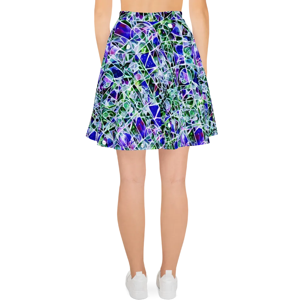 Prismatic Shatter on Skater Skirt — Back