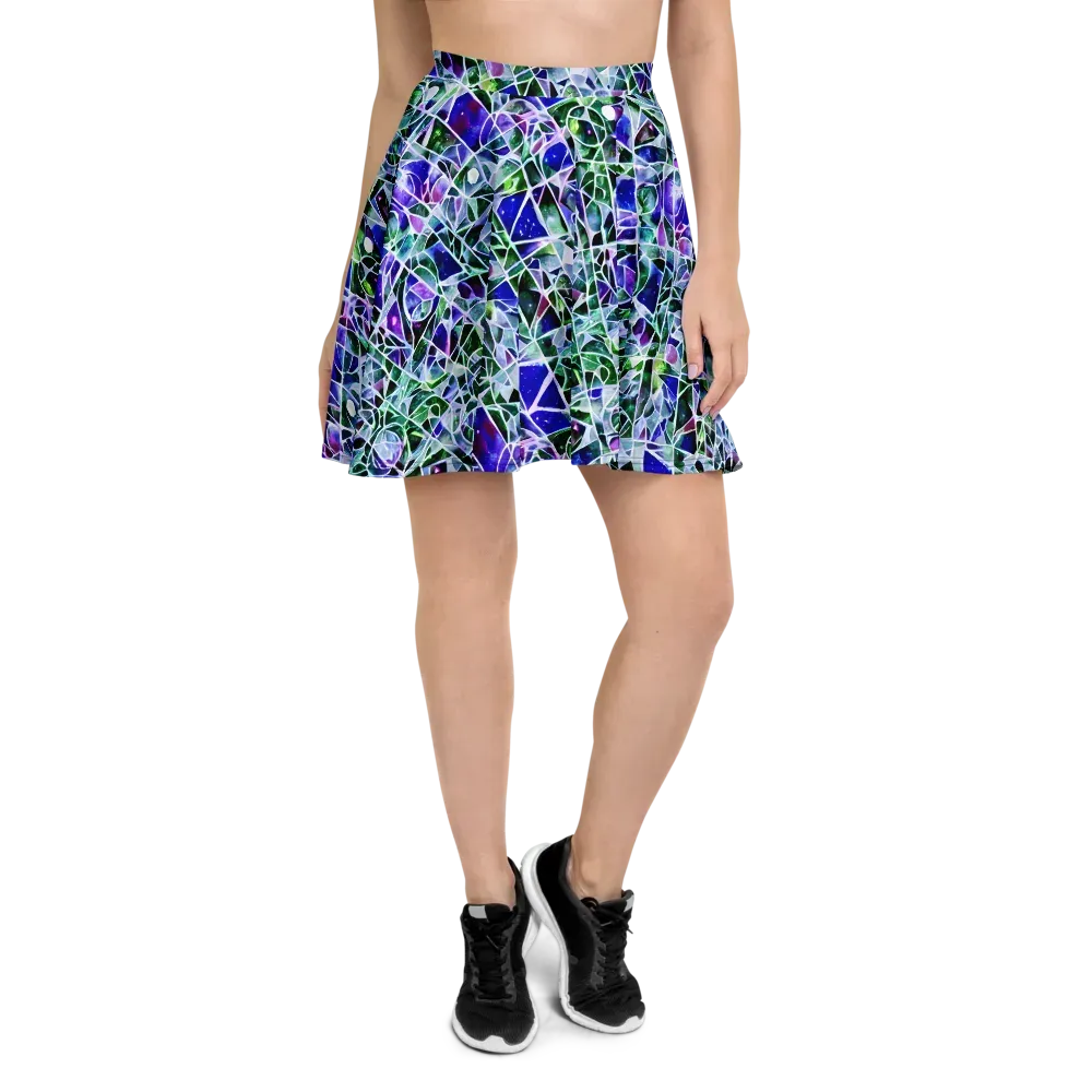 Prismatic Shatter on Skater Skirt — Front