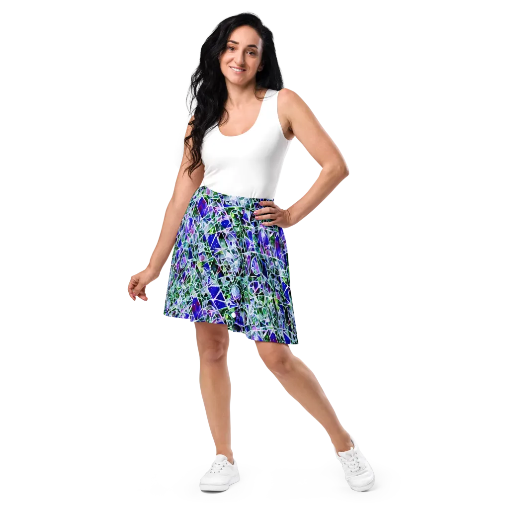 Prismatic Shatter on Skater Skirt — Front