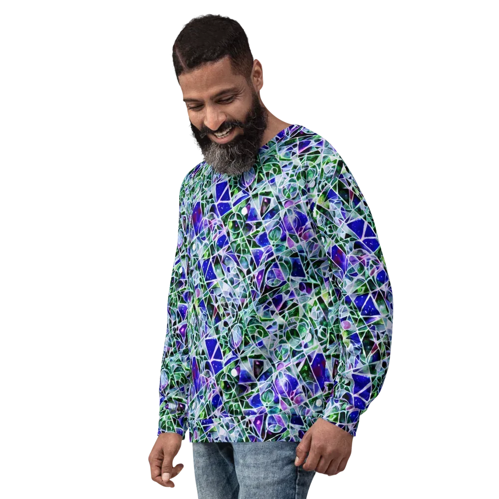 Prismatic Shatter on Sweatshirt — Left Front
