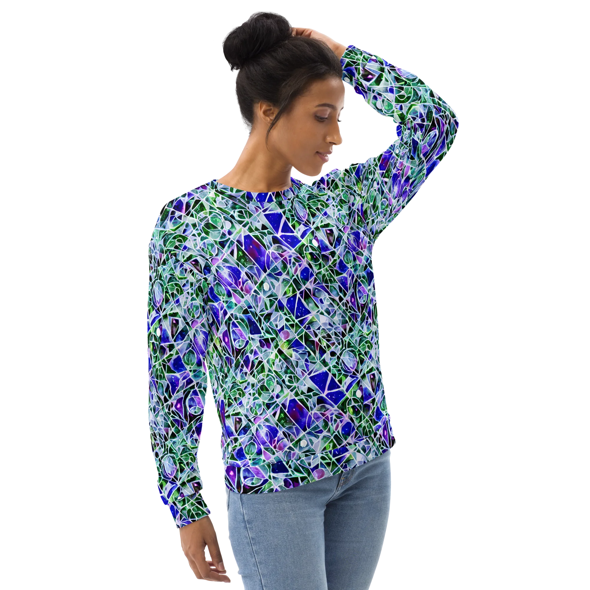 Prismatic Shatter on Sweatshirt — Right Front
