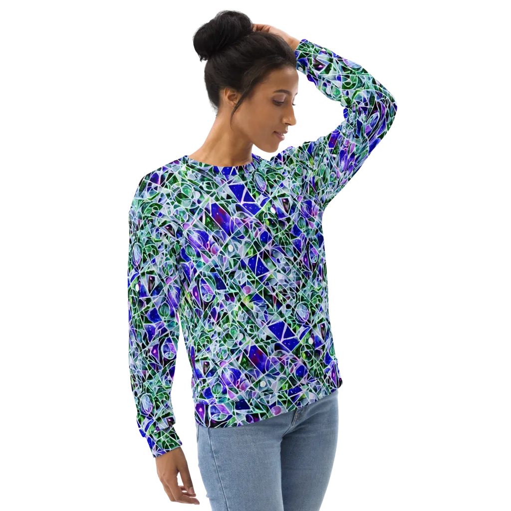 Prismatic Shatter on Sweatshirt — Right Front