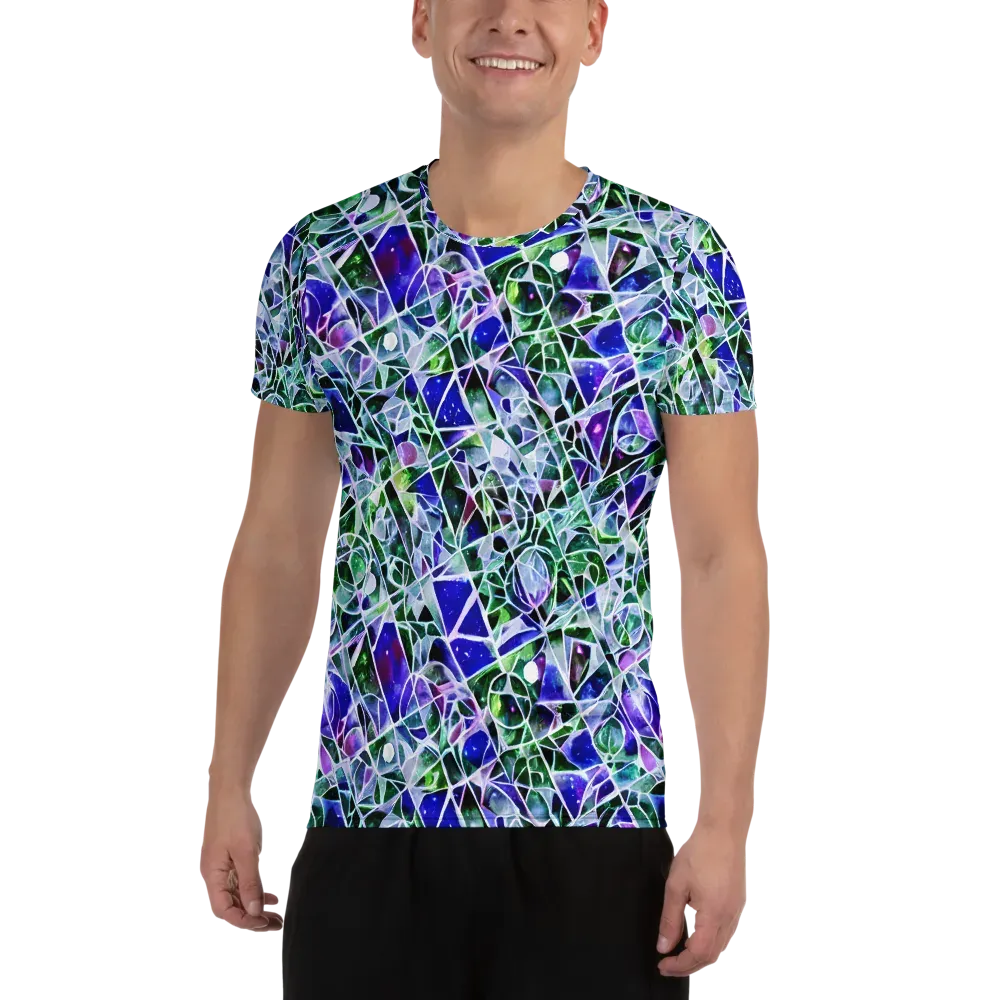 Prismatic Shatter on Men's Athletic T-Shirt — Front