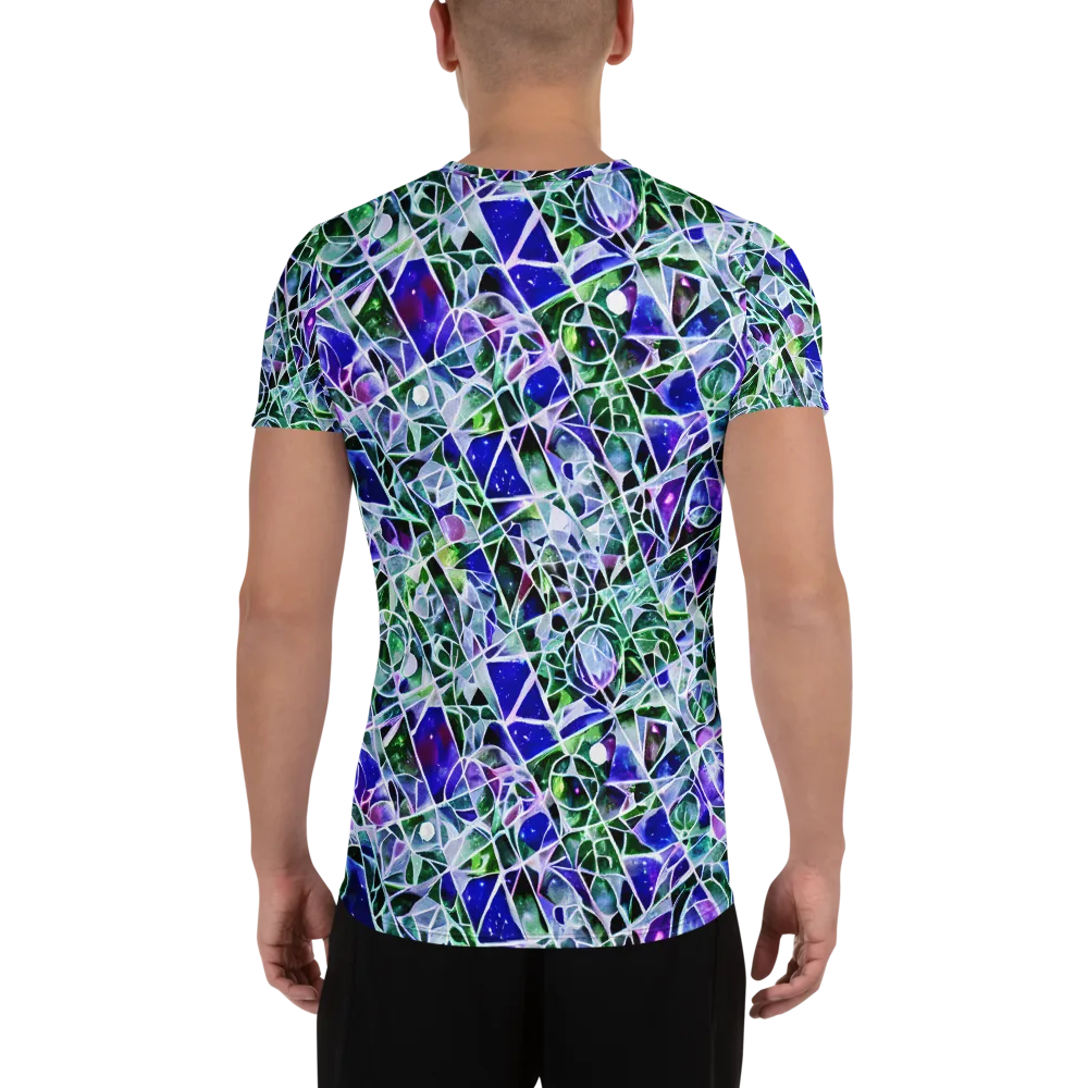 Prismatic Shatter on Men's Athletic T-Shirt — Back