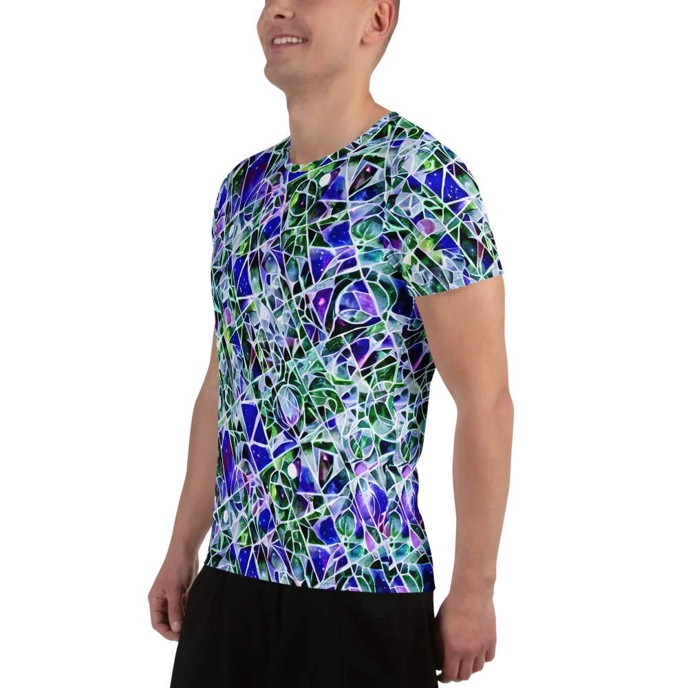 Prismatic Shatter on Men's Athletic T-Shirt — Left