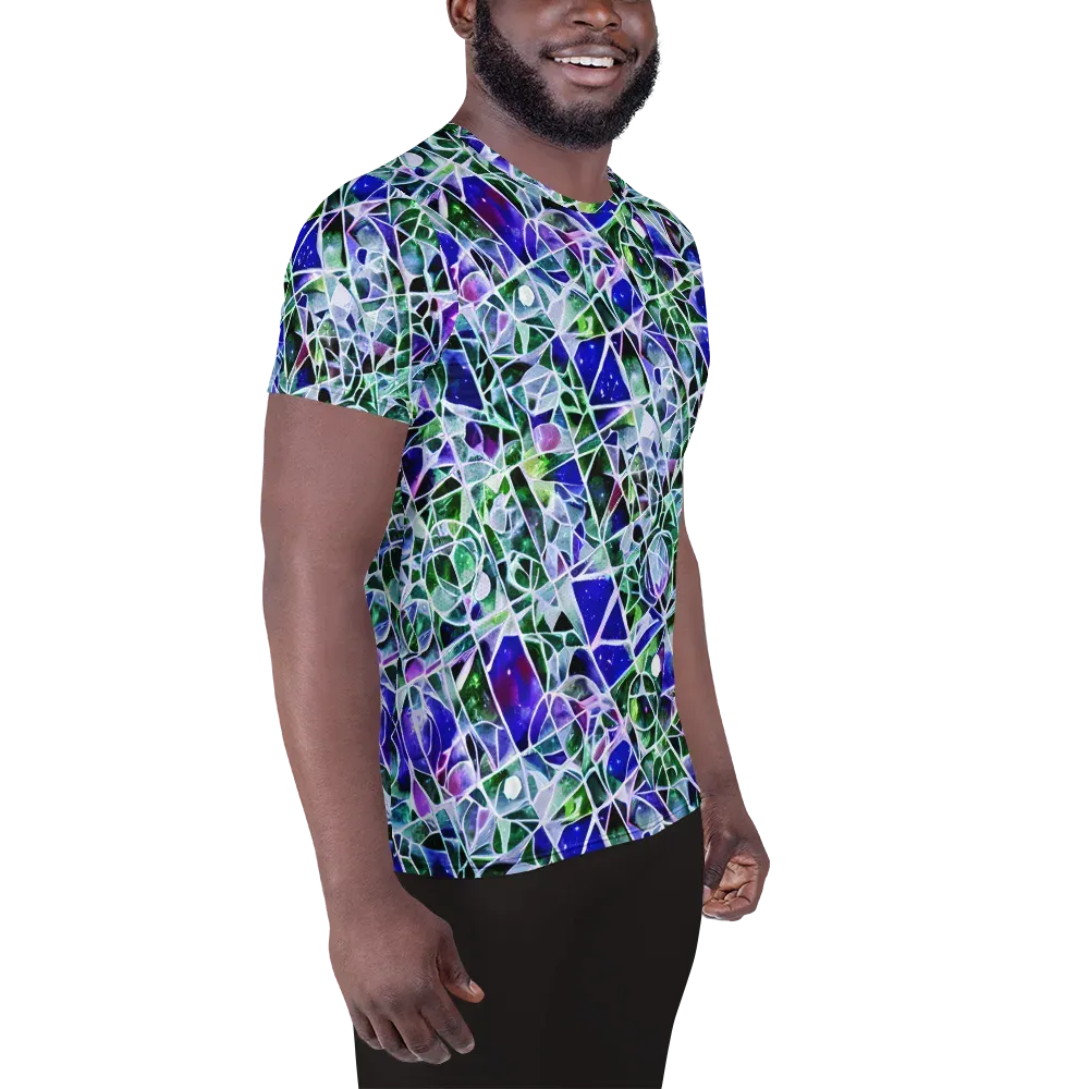 Prismatic Shatter on Men's Athletic T-Shirt — Right