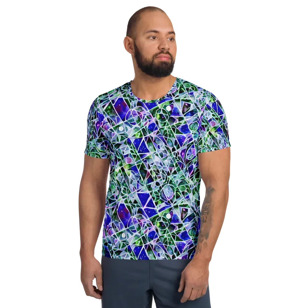 Prismatic Shatter on Men's Athletic T-Shirt — Front