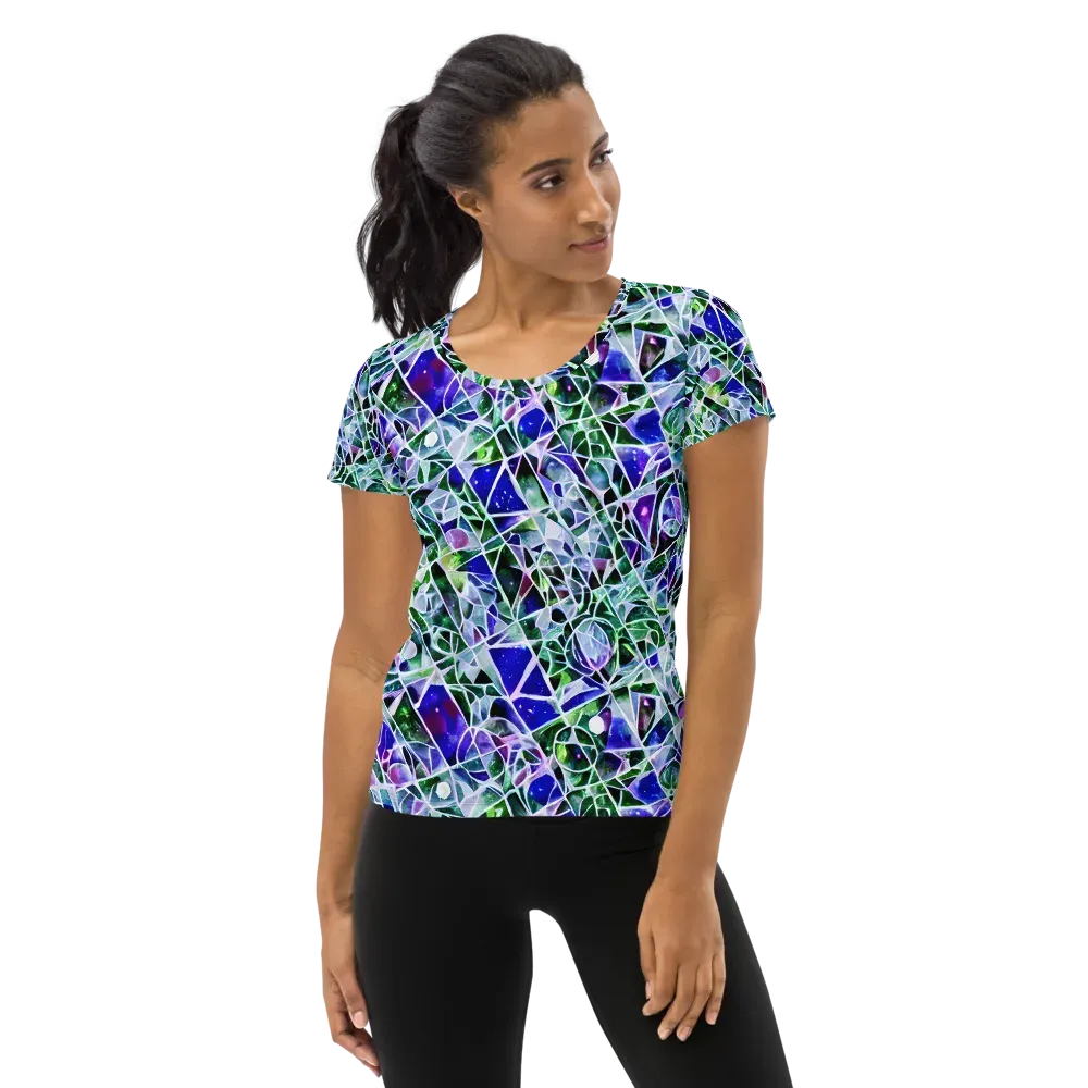 Prismatic Shatter on Women's Athletic T-Shirt — Front