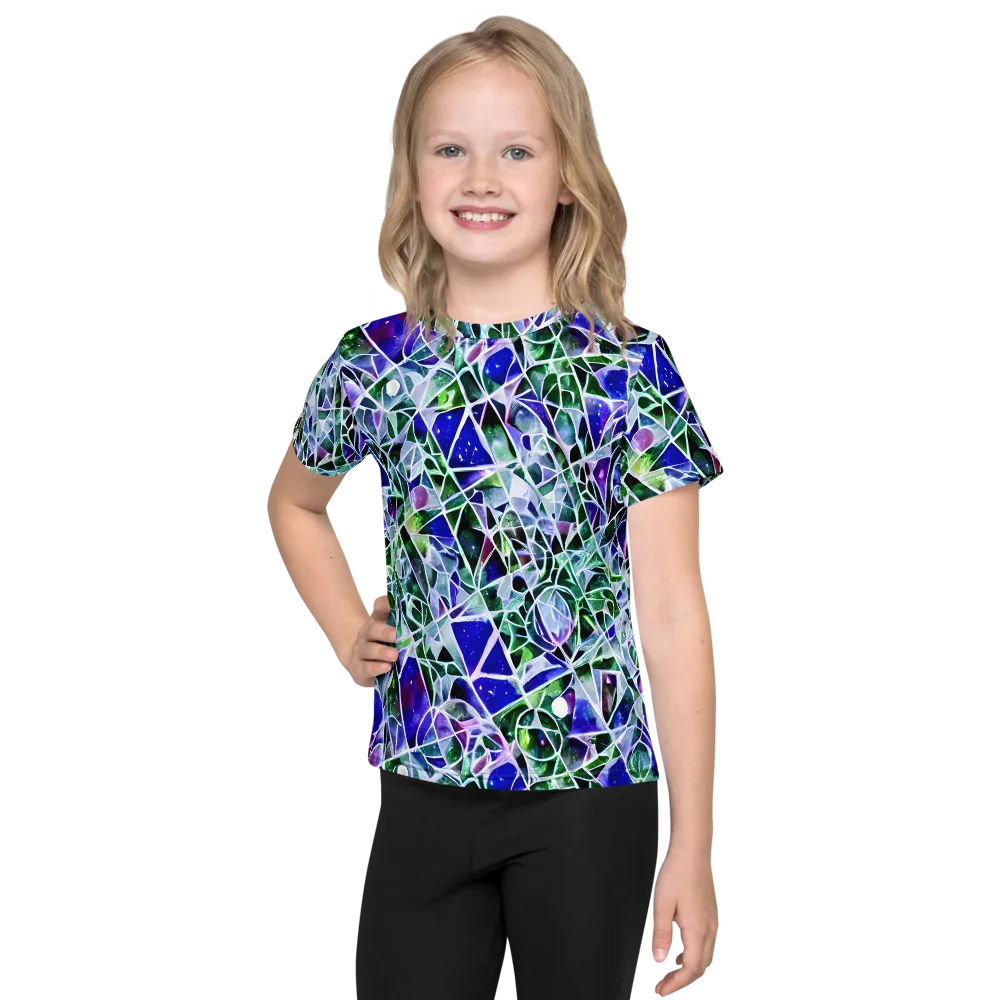 Prismatic Shatter on Kids Crew Neck T-Shirt — Front