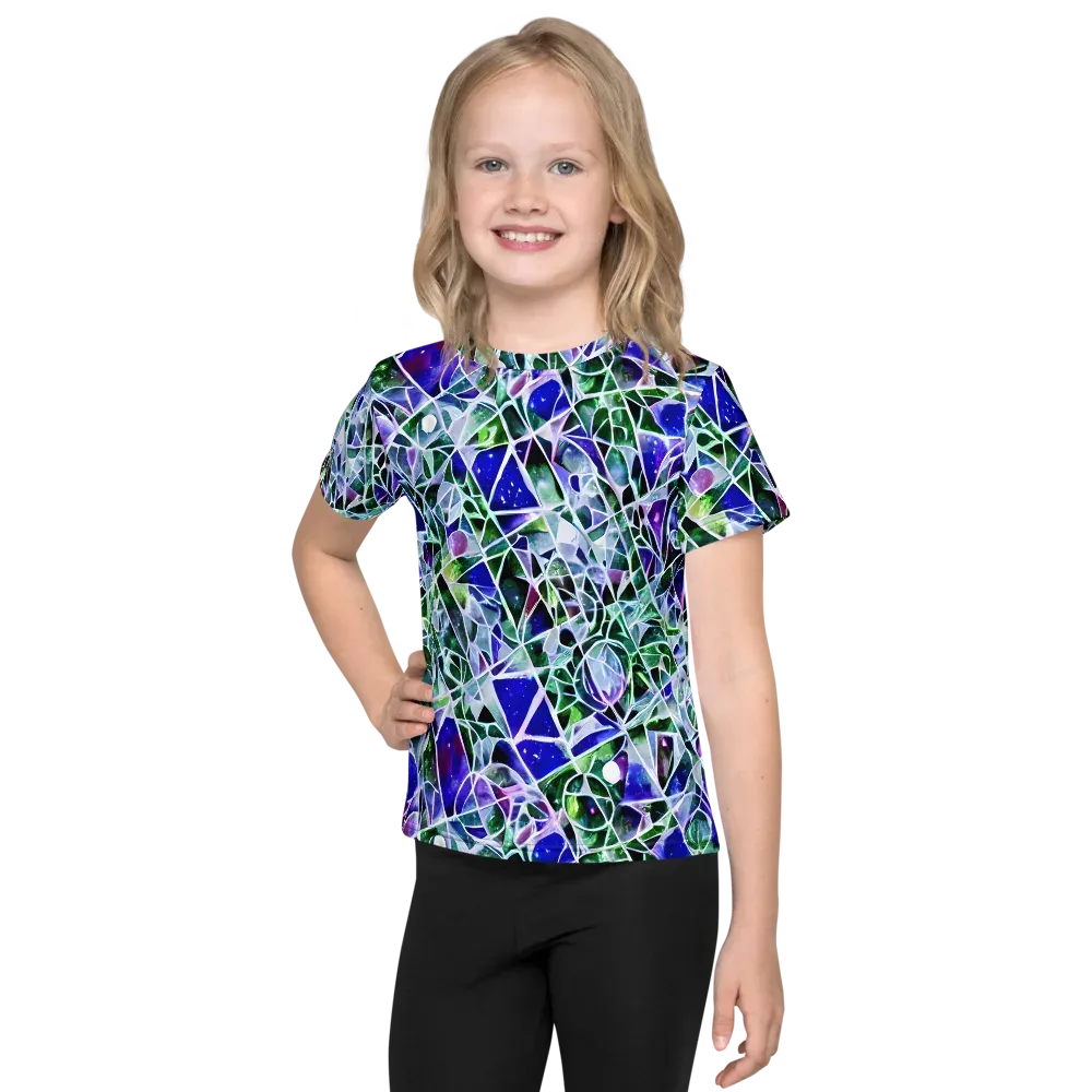 Prismatic Shatter on Kids Crew Neck T-Shirt — Front