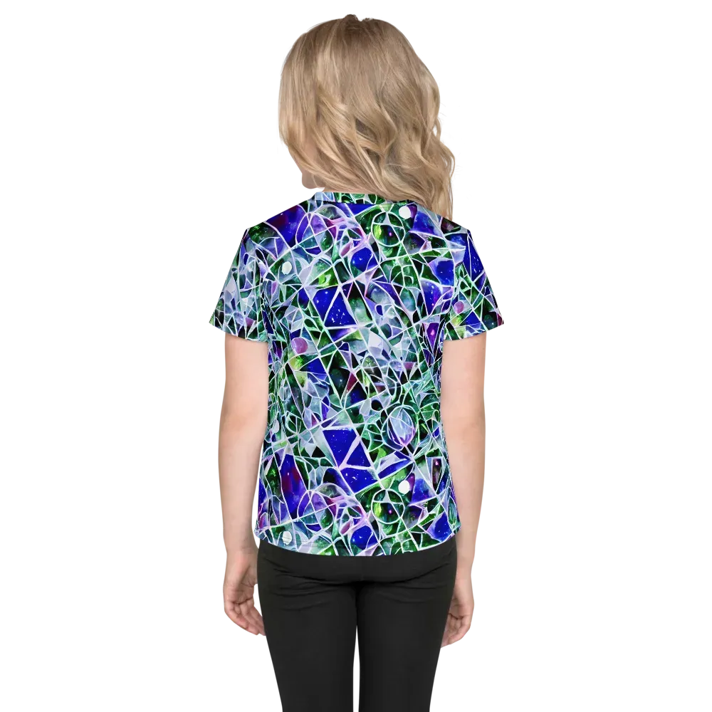 Prismatic Shatter on Kids Crew Neck T-Shirt — Back