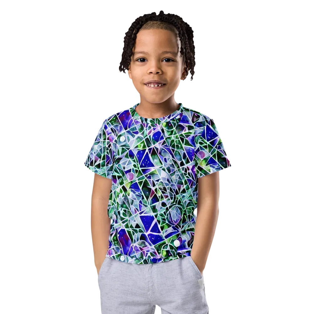 Prismatic Shatter on Kids Crew Neck T-Shirt — Front