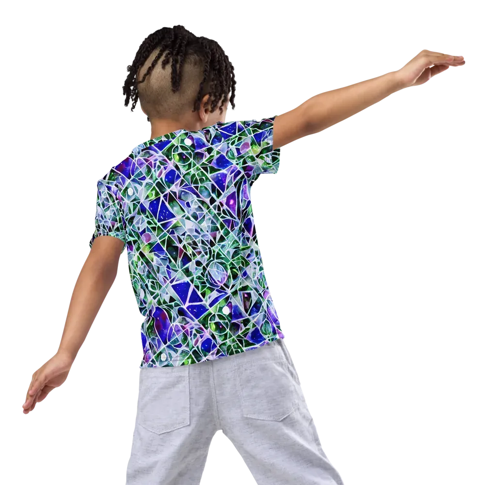 Prismatic Shatter on Kids Crew Neck T-Shirt — Back