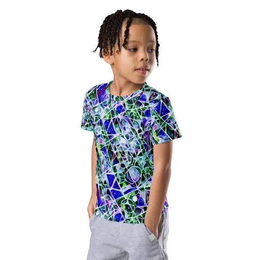 Prismatic Shatter on a Kids Crew Neck T-Shirt