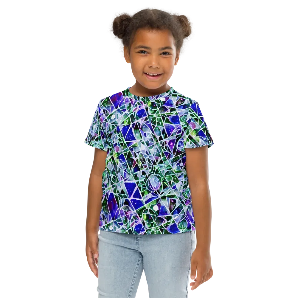 Prismatic Shatter on Kids Crew Neck T-Shirt — Front