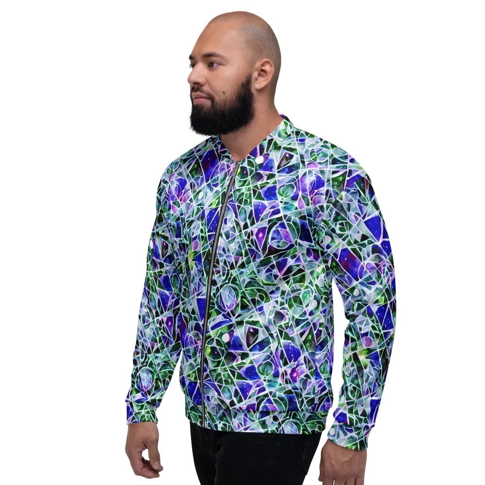 Prismatic Shatter on Bomber Jacket — Left