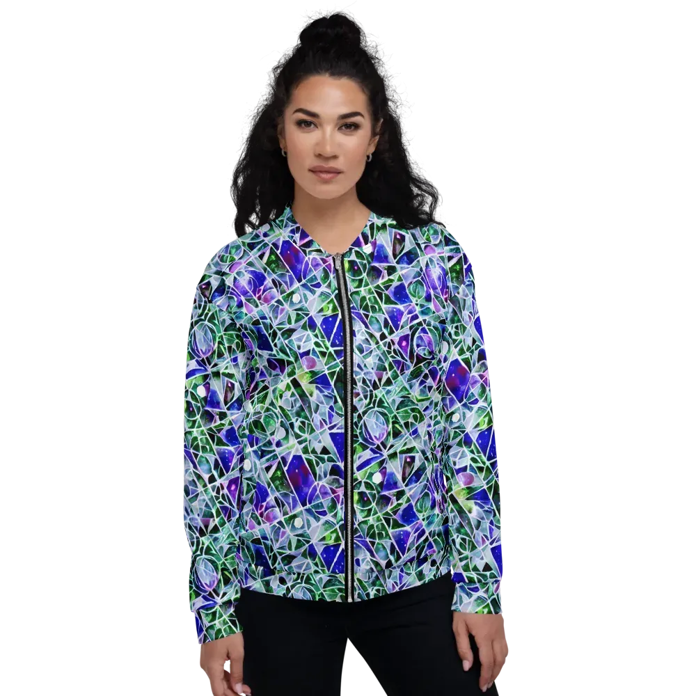 Prismatic Shatter on Bomber Jacket — Front