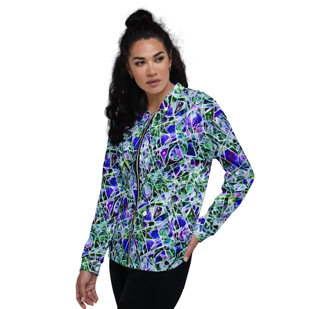 Prismatic Shatter on Bomber Jacket — Left