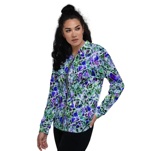 Prismatic Shatter on a Bomber Jacket