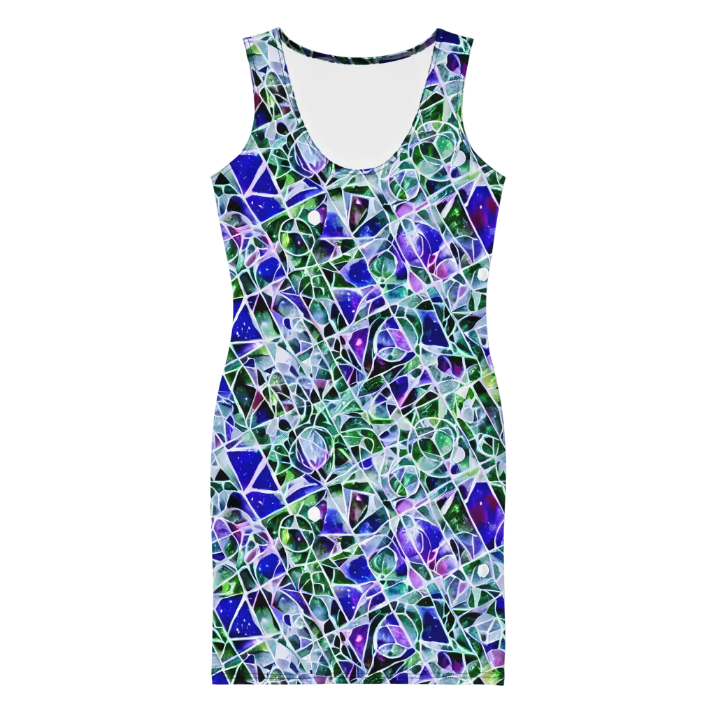 Prismatic Shatter on Bodycon Dress — Front