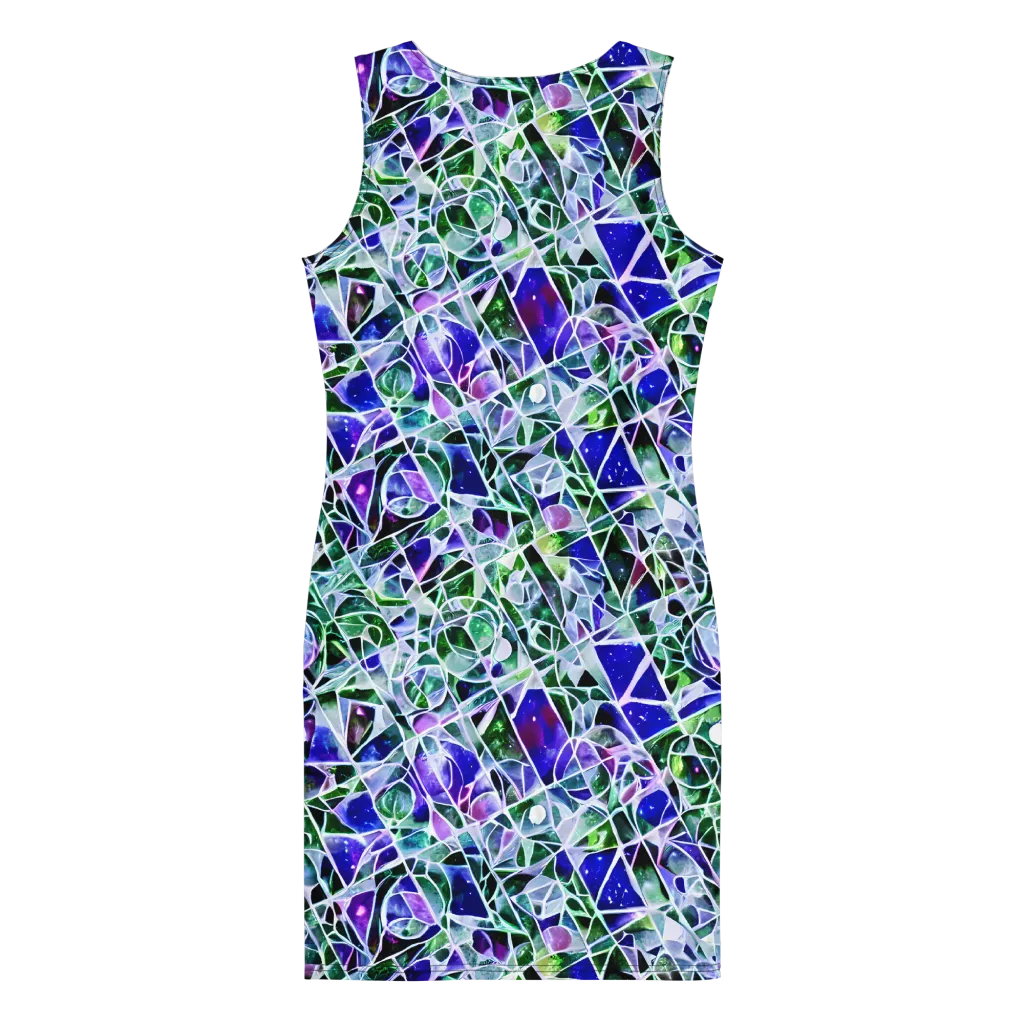 Prismatic Shatter on Bodycon Dress — Back