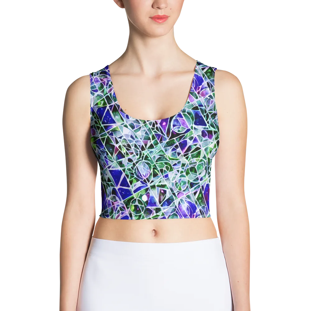 Prismatic Shatter on Crop Top — Front