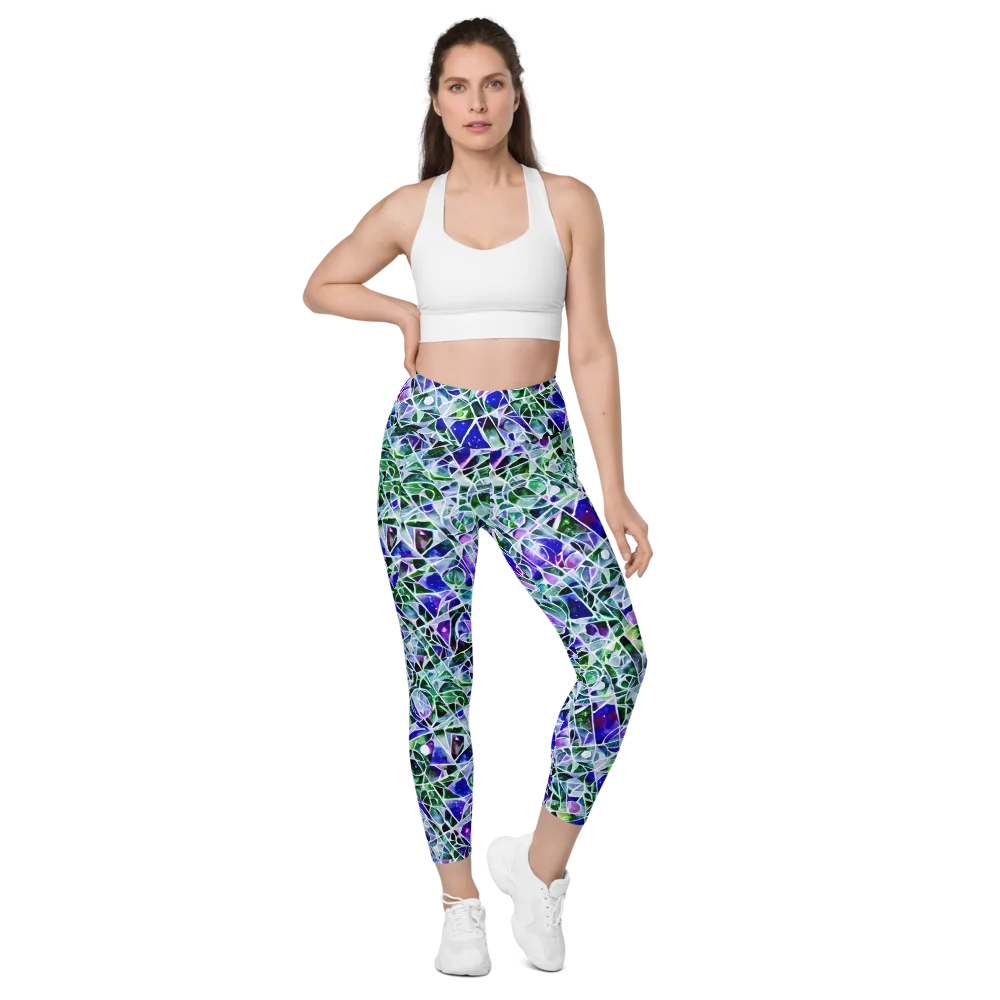 Prismatic Shatter on Leggings with Pockets — Front