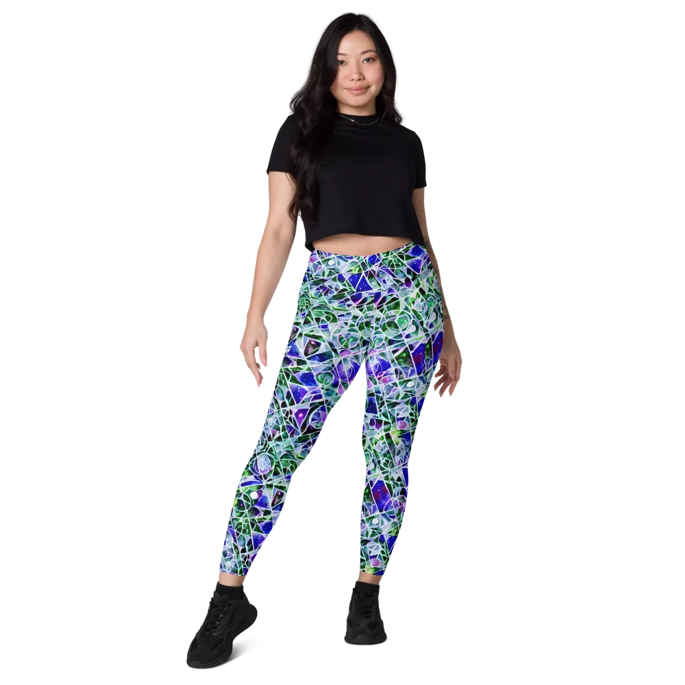 Prismatic Shatter on Leggings with Pockets — Front