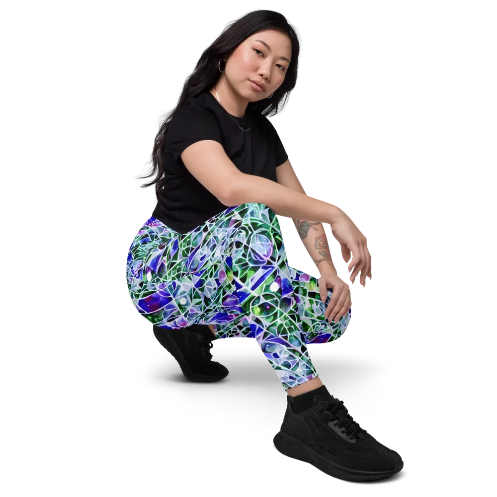Prismatic Shatter on Leggings with Pockets — Right Front