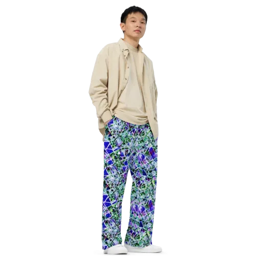 Prismatic Shatter on a Wide-Leg Pants
