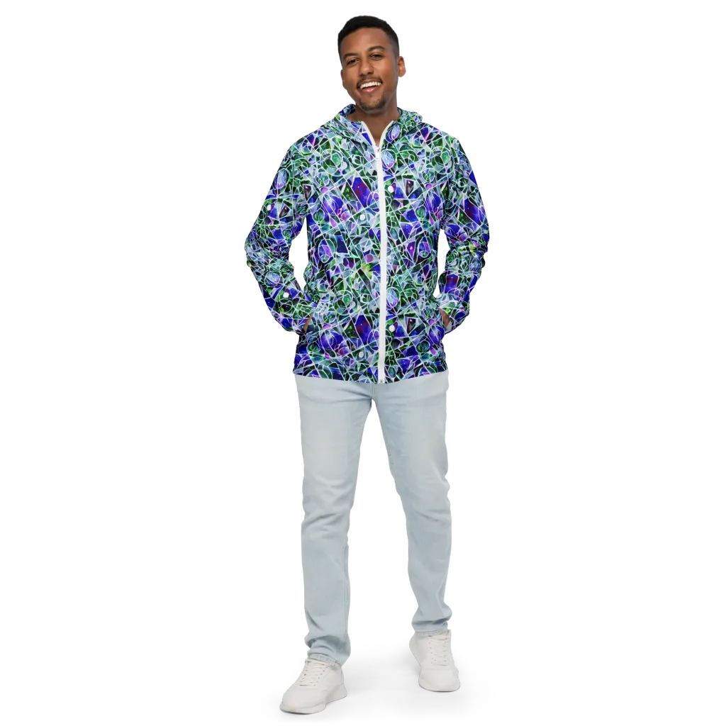 Prismatic Shatter on Men's Windbreaker — Front