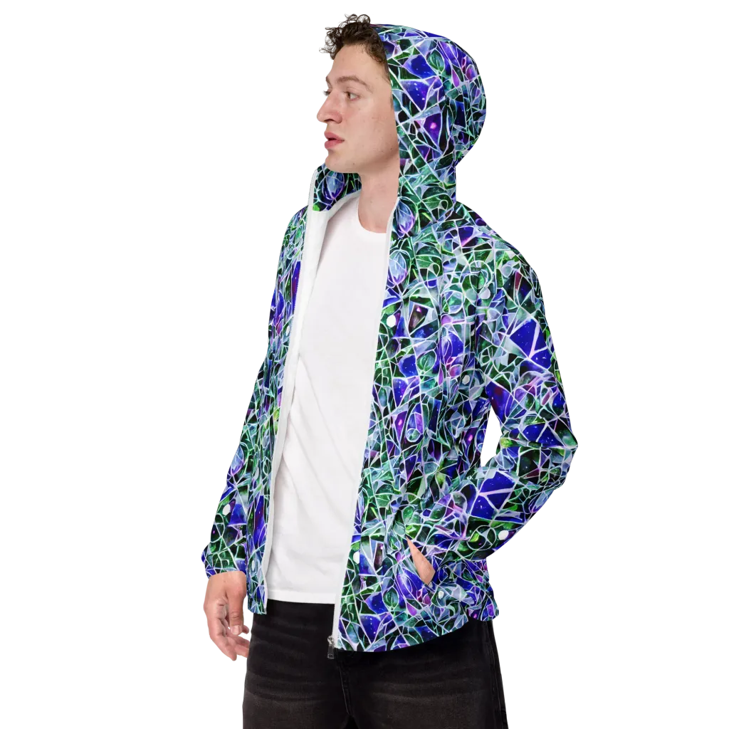 Prismatic Shatter on Men's Windbreaker — Left Front