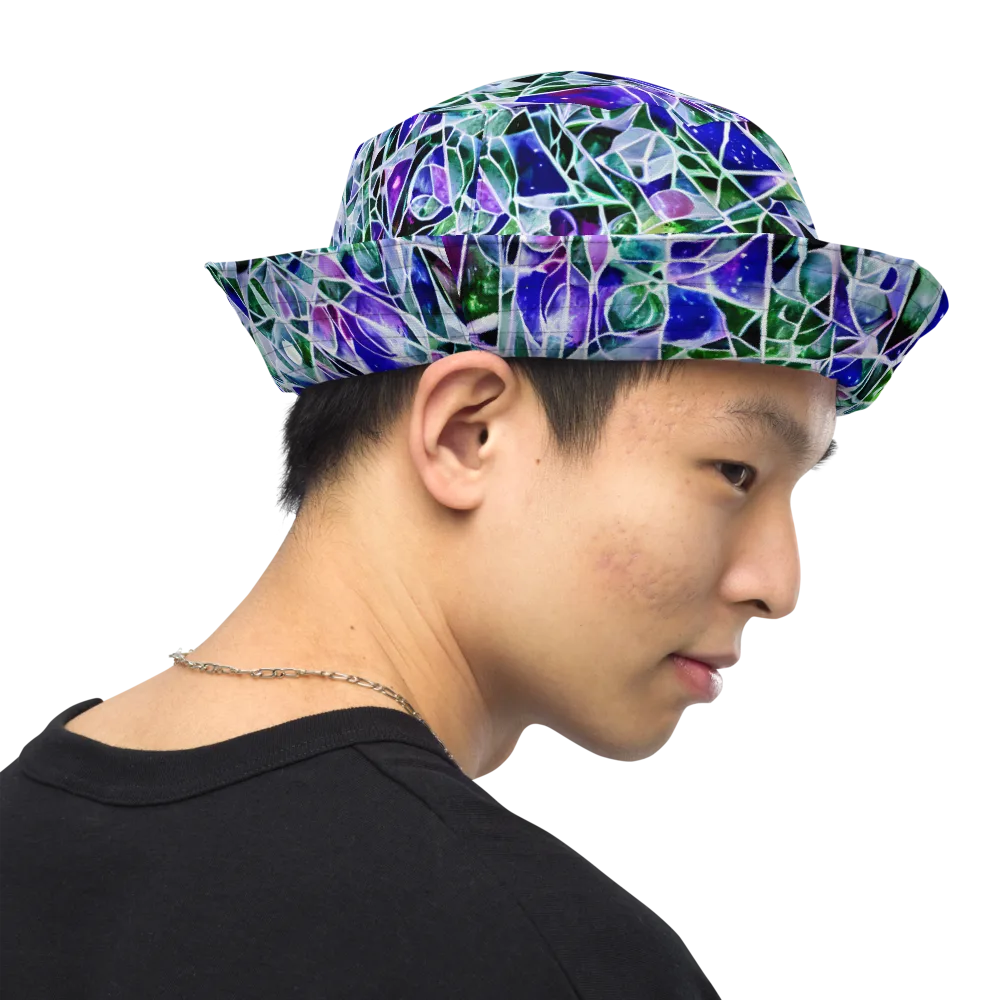 Prismatic Shatter on Reversible Bucket Hat — Right Outside