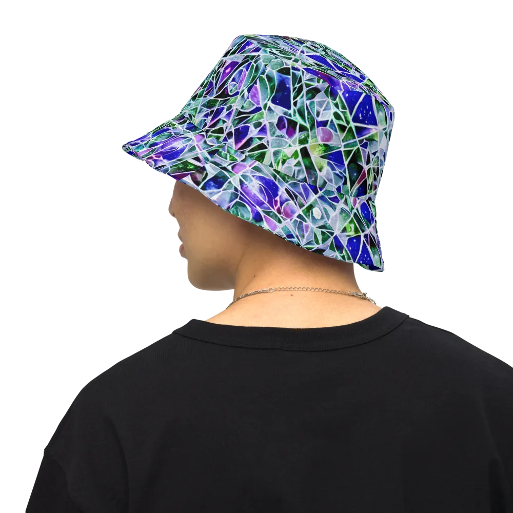 Prismatic Shatter on Reversible Bucket Hat — Back Inside