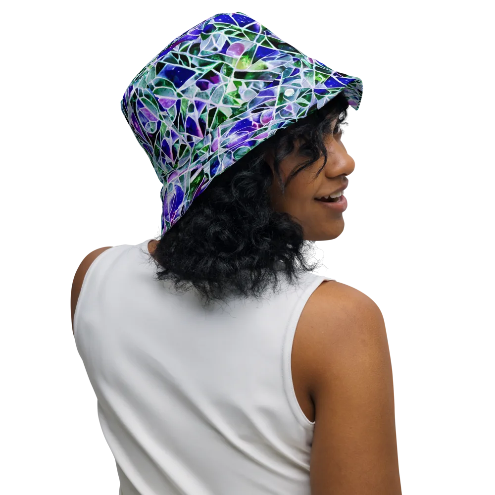 Prismatic Shatter on Reversible Bucket Hat — Right Outside