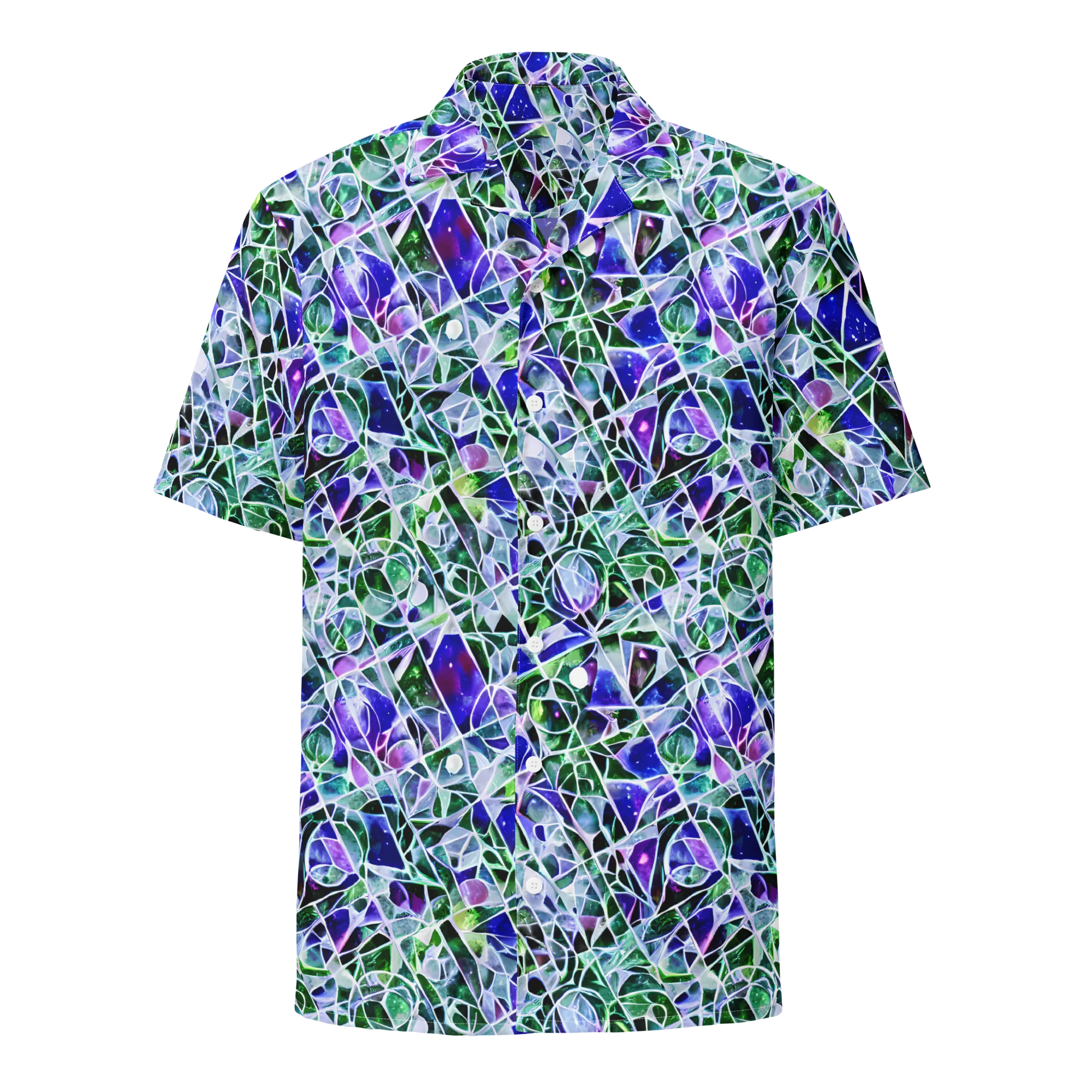 Prismatic Shatter on Button Shirt — Front
