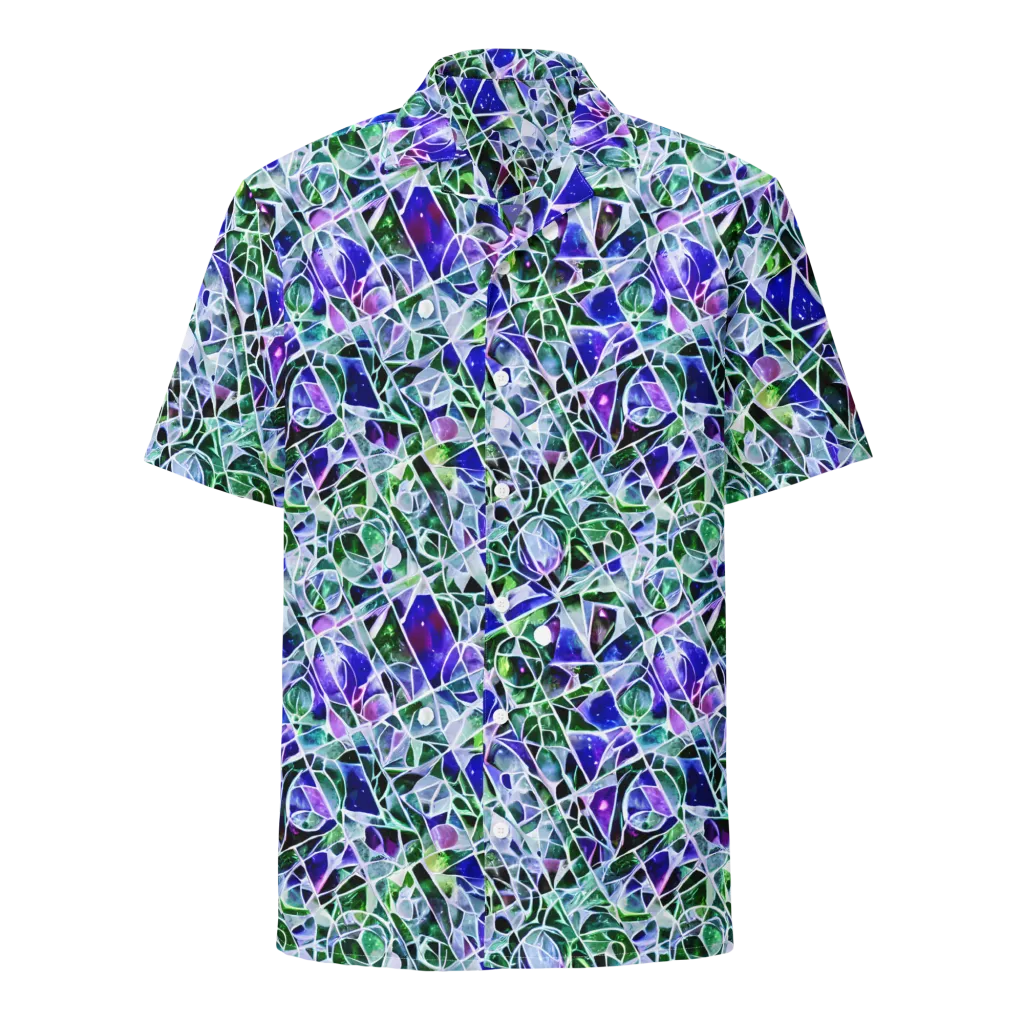Prismatic Shatter on Button Shirt — Front