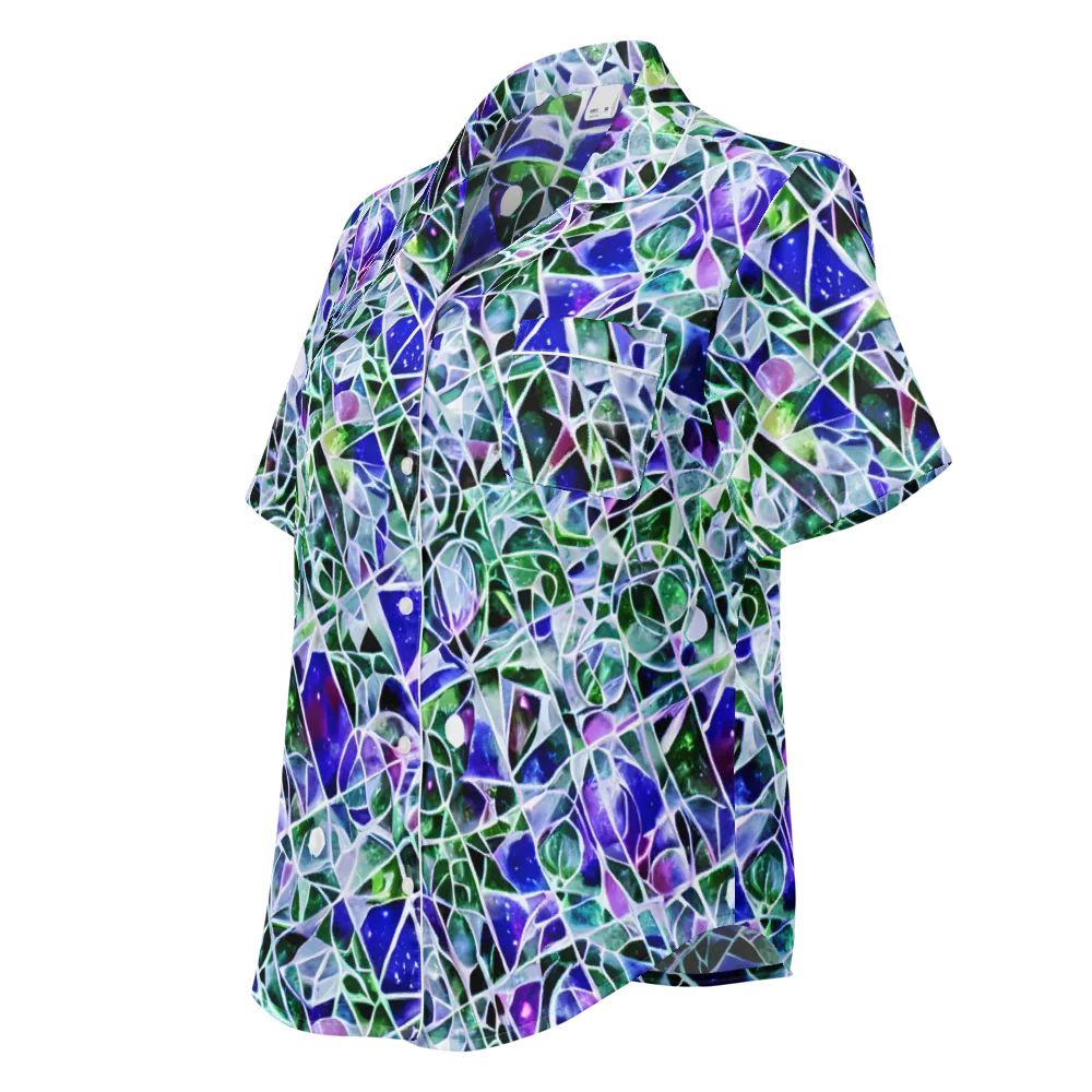 Prismatic Shatter on Women's Short Sleeve Pajama Top — Left Front