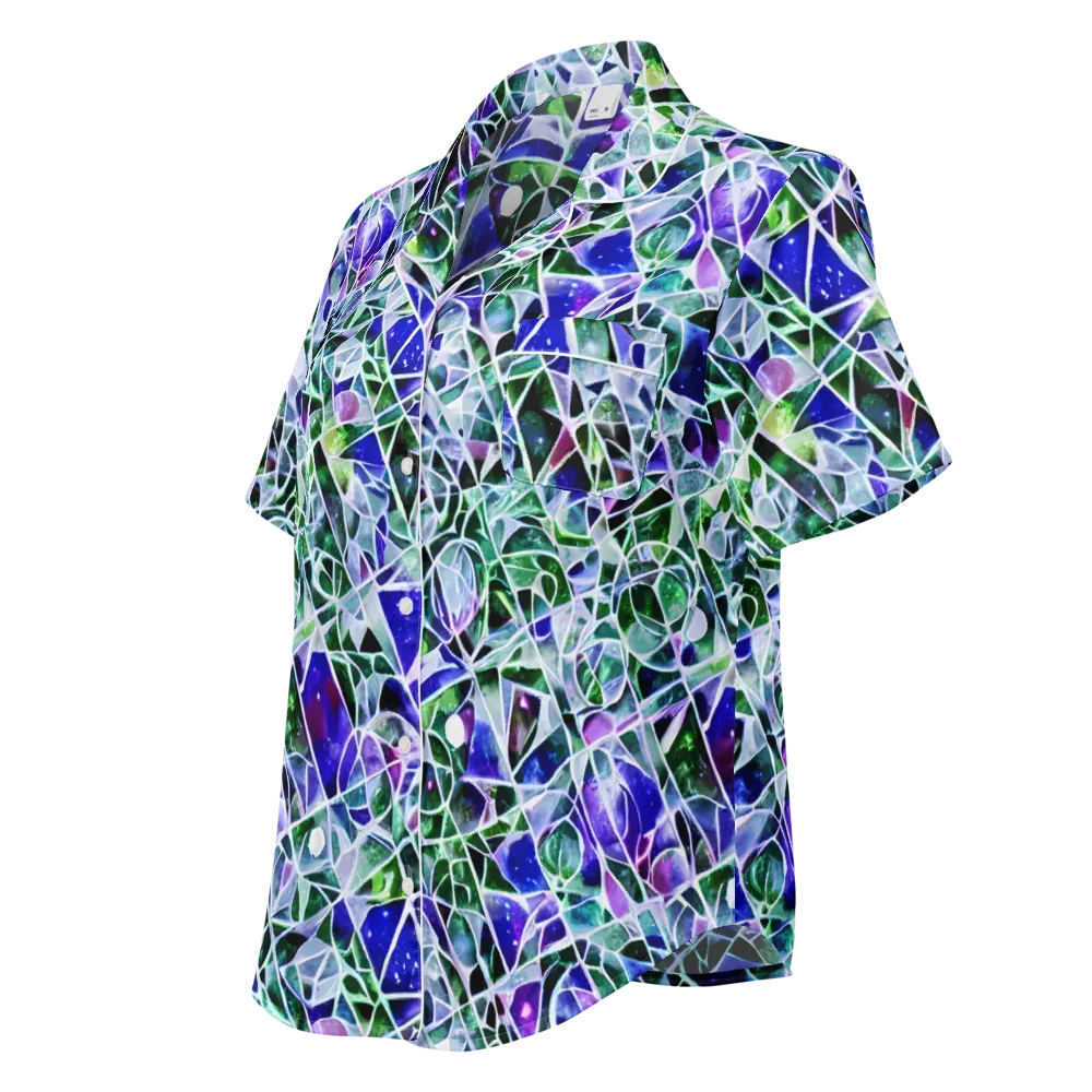 Prismatic Shatter on Women's Short Sleeve Pajama Top — Left Front