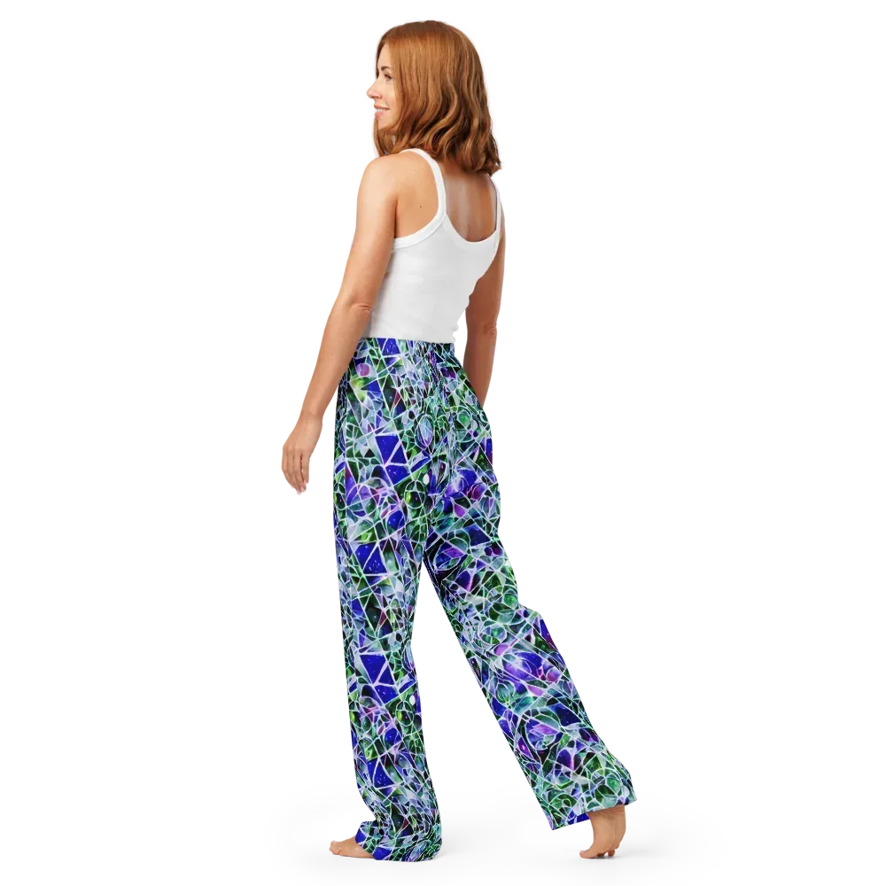 Prismatic Shatter on Women's Pajama Pants — Back
