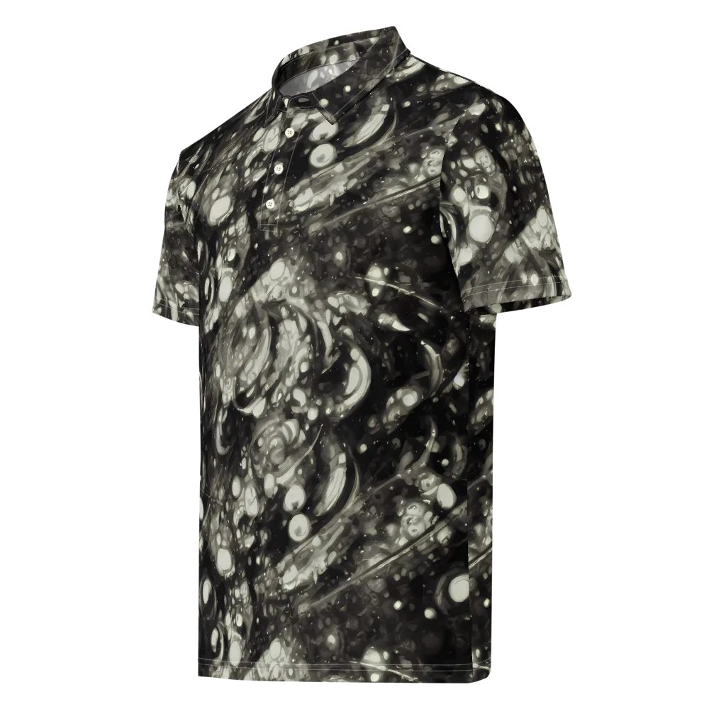 Lunar Molten on Men's Slim Fit Polo Shirt — Left Front