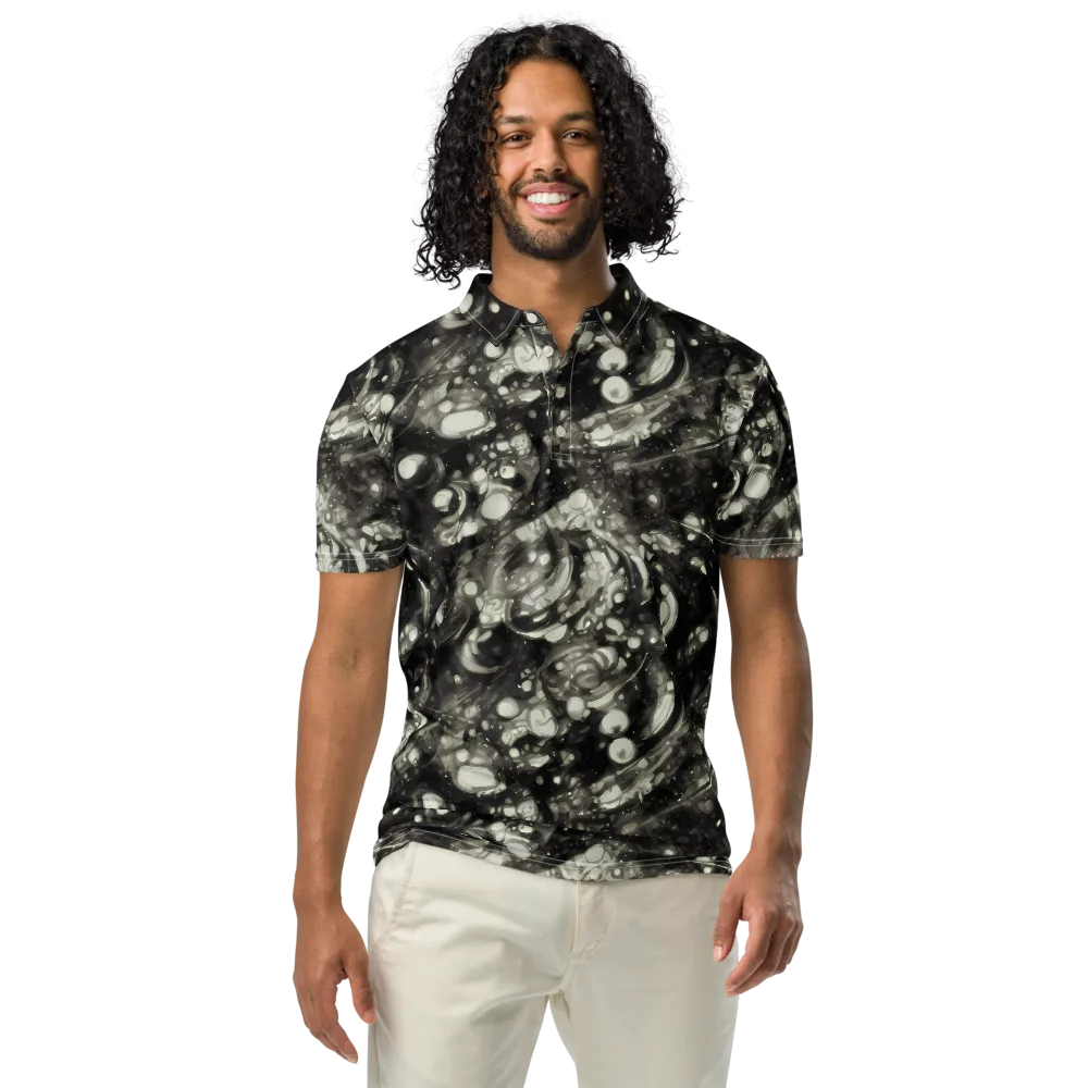 Lunar Molten on Men's Slim Fit Polo Shirt — Front
