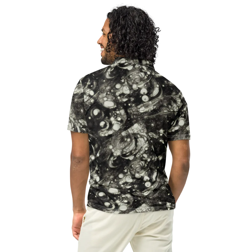 Lunar Molten on Men's Slim Fit Polo Shirt — Back
