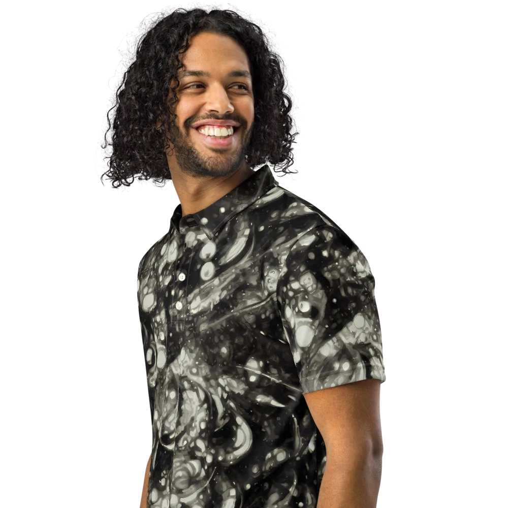Lunar Molten on Men's Slim Fit Polo Shirt — Left Front